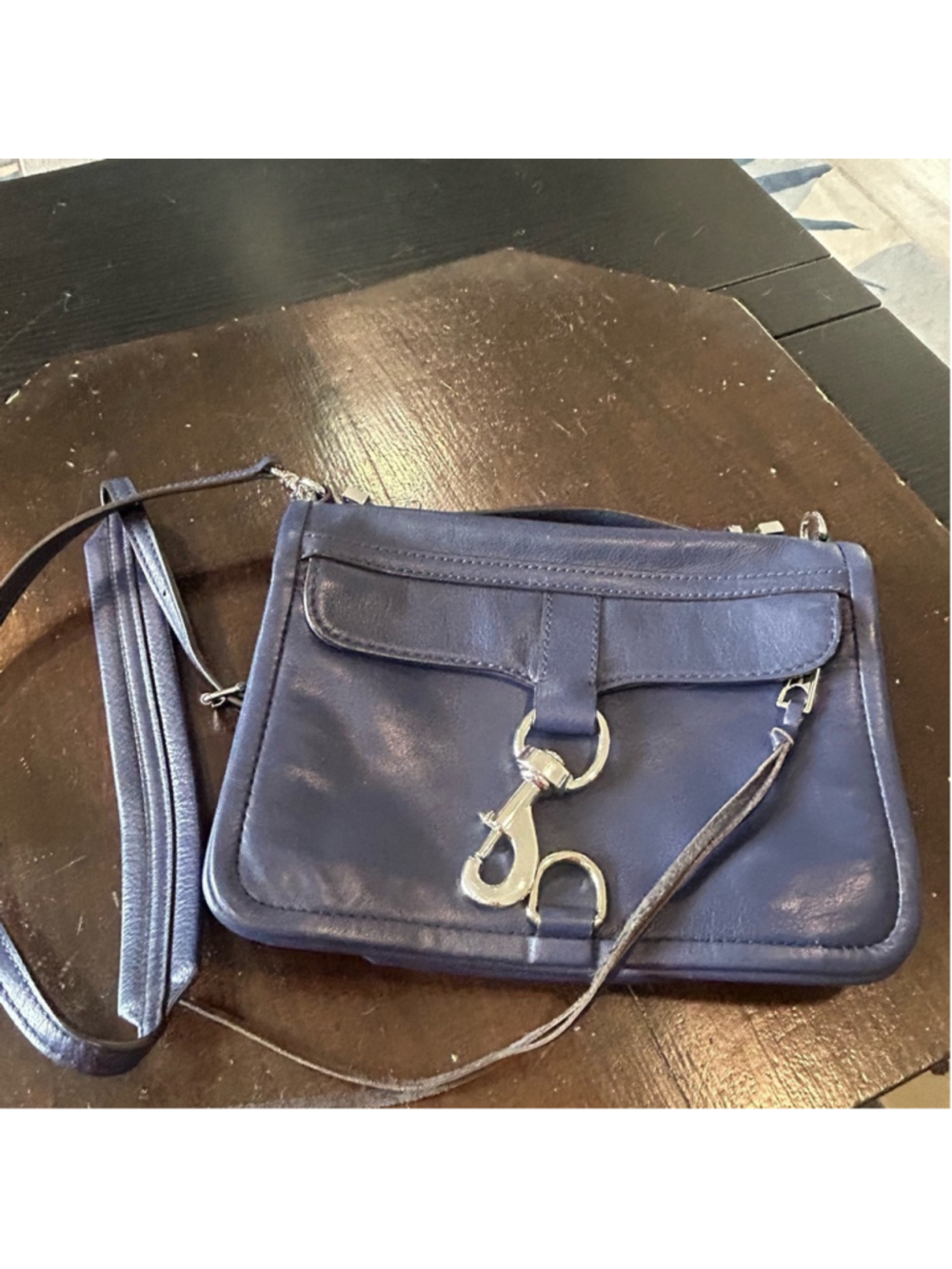 Rebecca Minkoff Dark Blue Leather Crossbody Bag